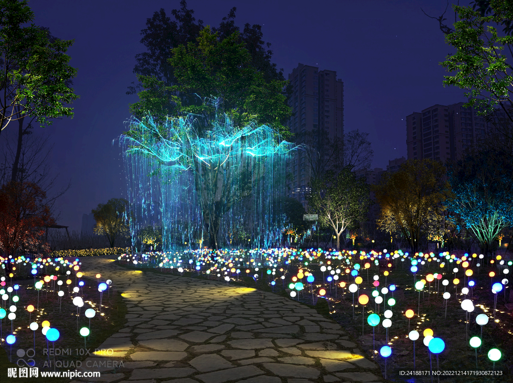 春节街道亮化 PSD分层效果 