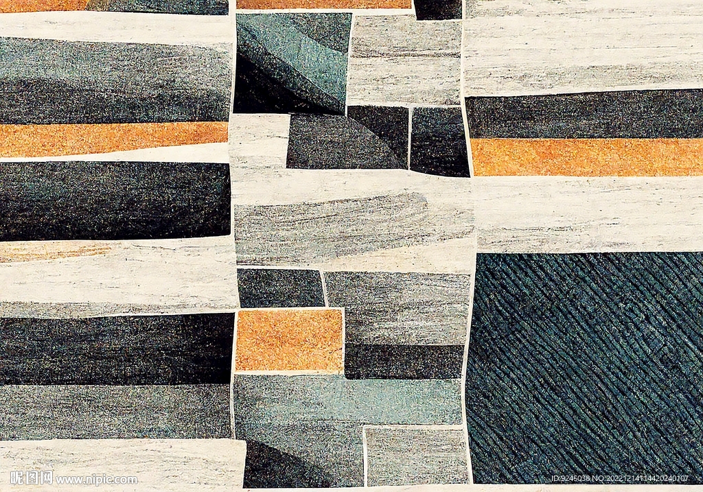 现代简约抽象几何复古客厅地毯