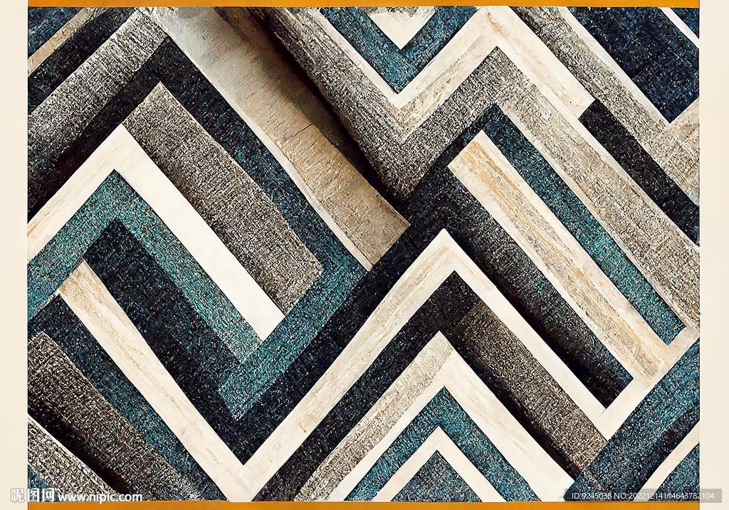 现代简约抽象几何轻奢地毯地垫