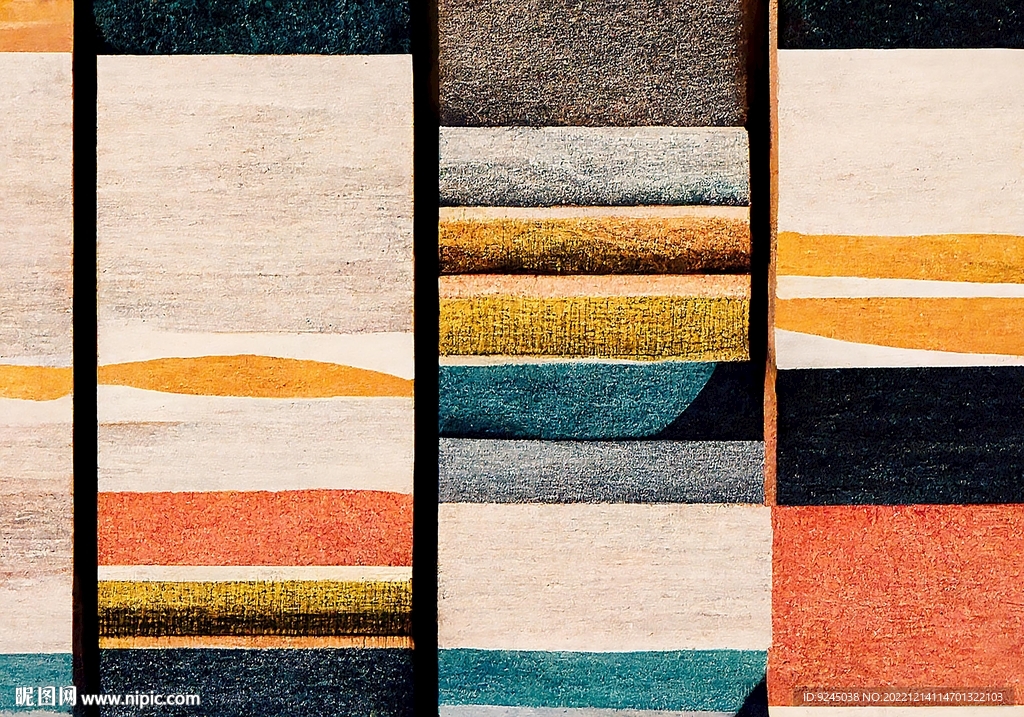 现代简约抽象几何轻奢地毯地垫