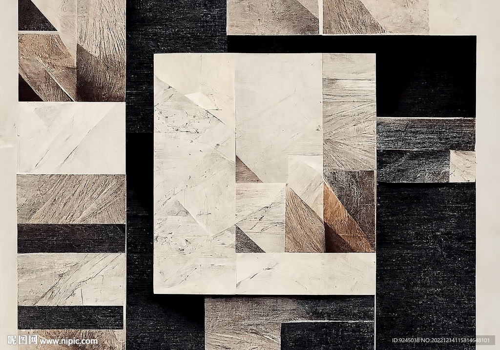 现代简约抽象几何复古客厅地毯