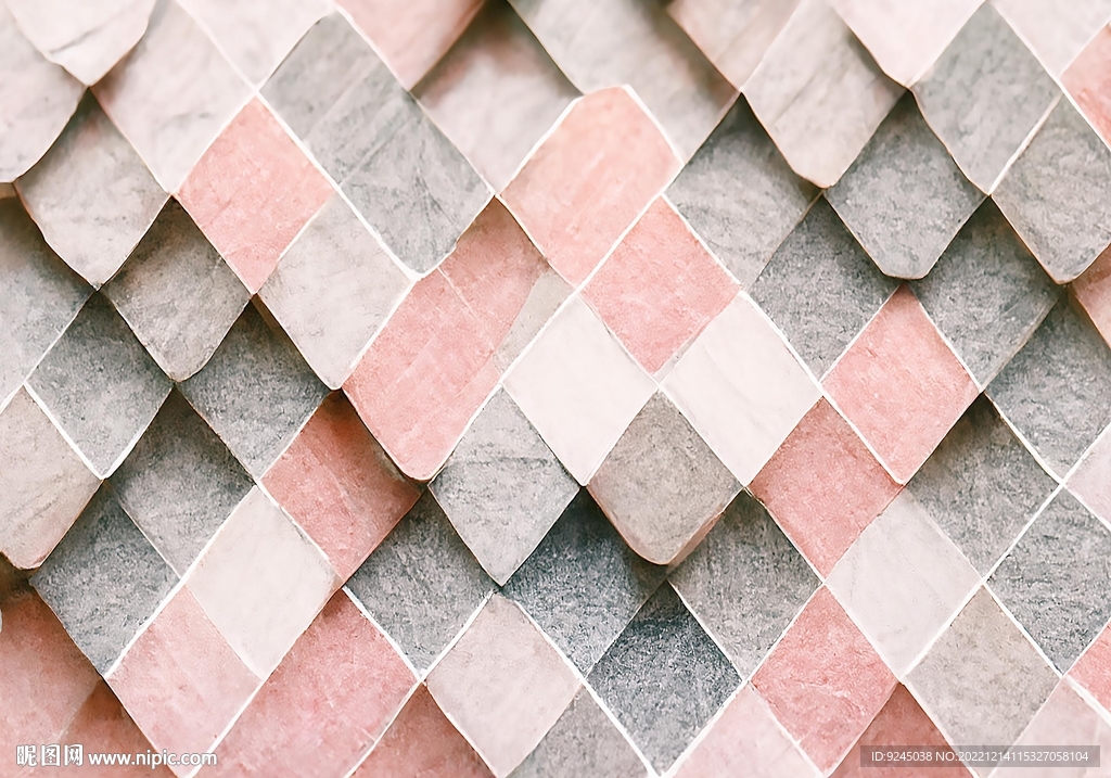 现代简约几何粉色淡雅地毯地垫