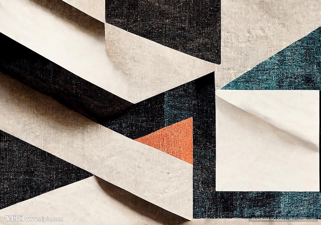 现代简约抽象几何轻奢地毯地垫