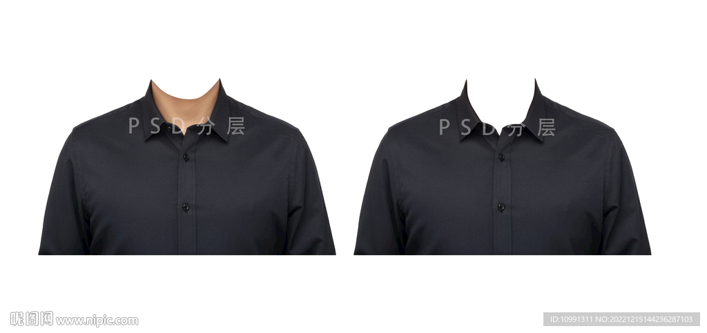 男人黑衬衫证件照衣服素材