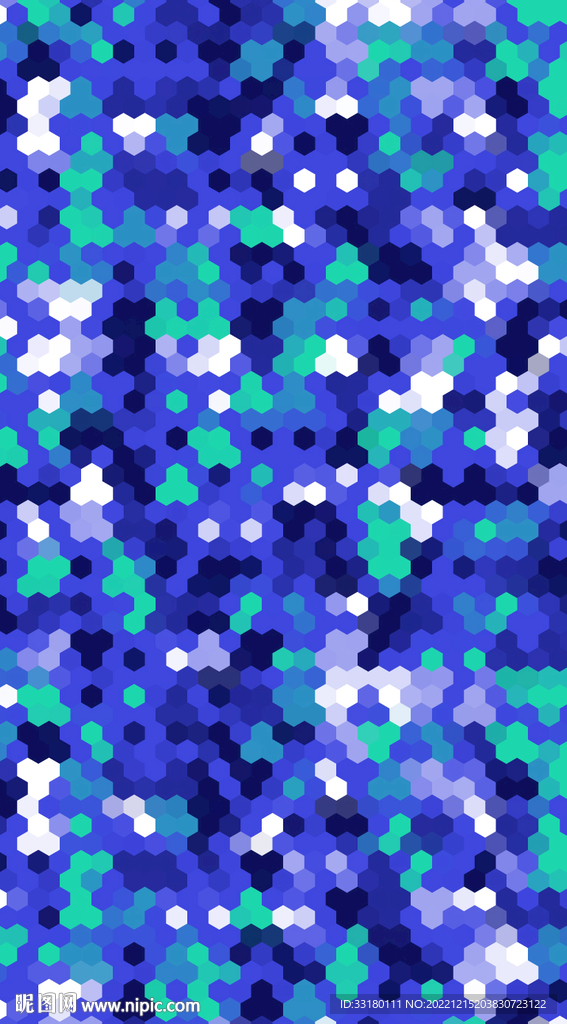 蓝色几何渐变图案