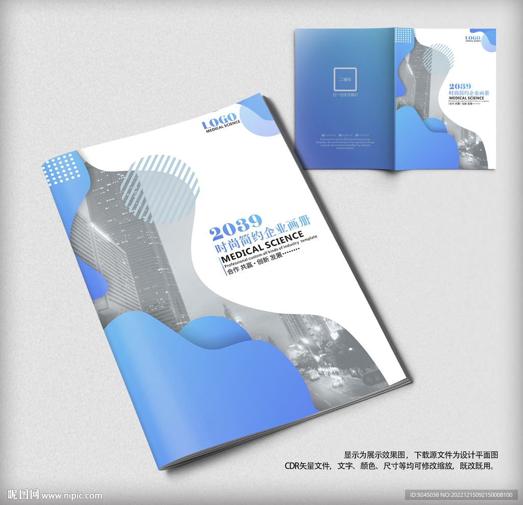 高端大气商务企业画册折页封面