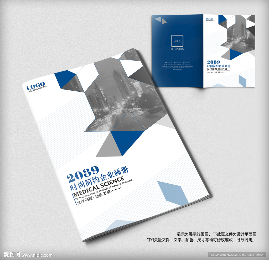 高端大气商务企业画册折页封面