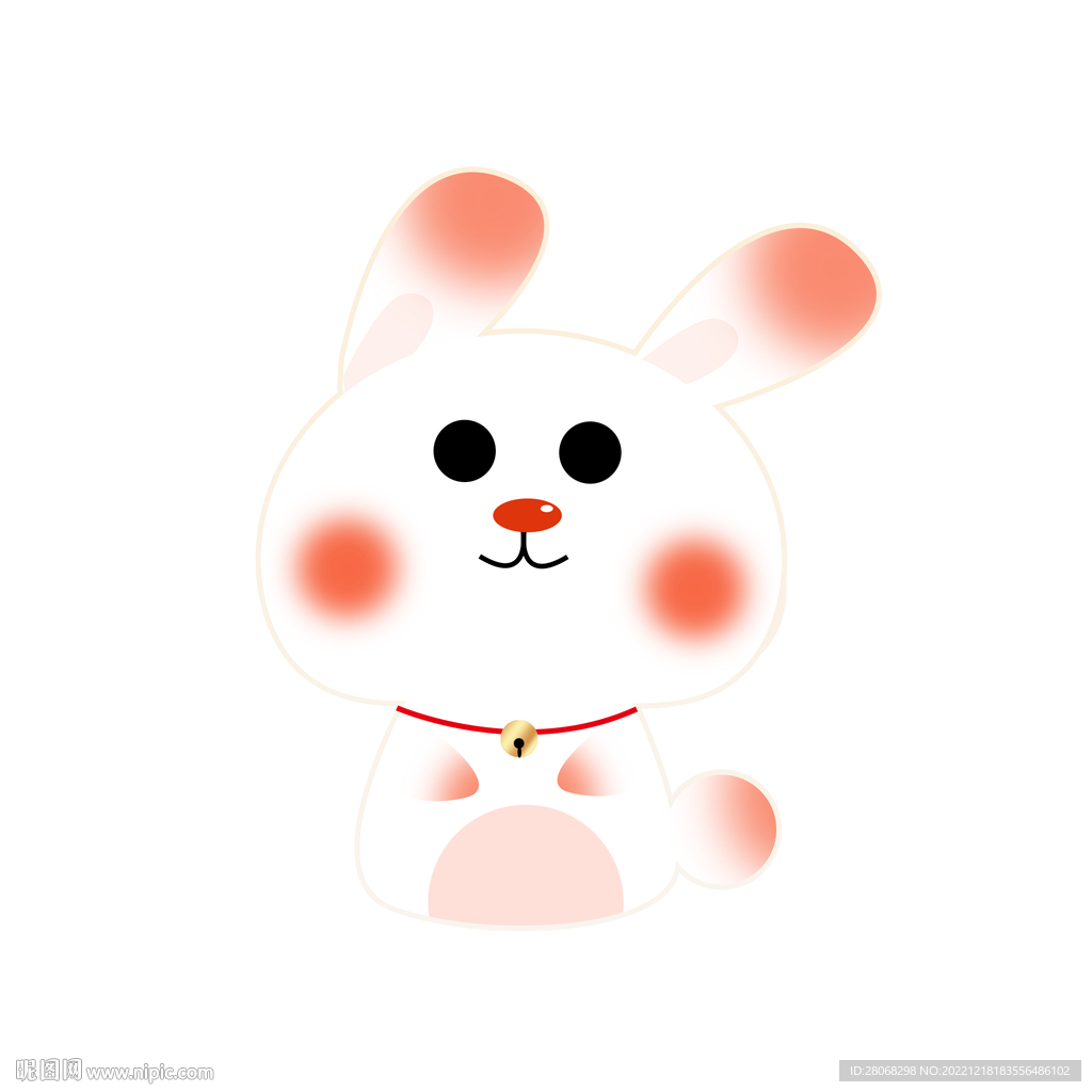 手绘2023兔年兔子