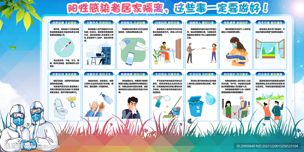 开放后居家隔离健康监测科普宣传
