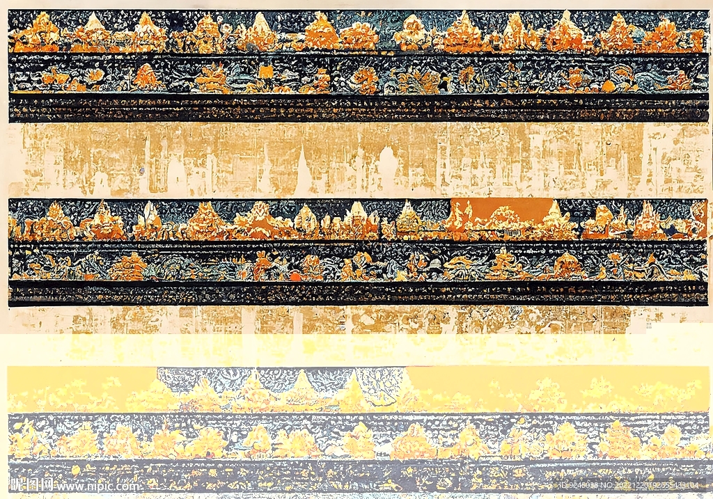 复古花纹地毯地垫