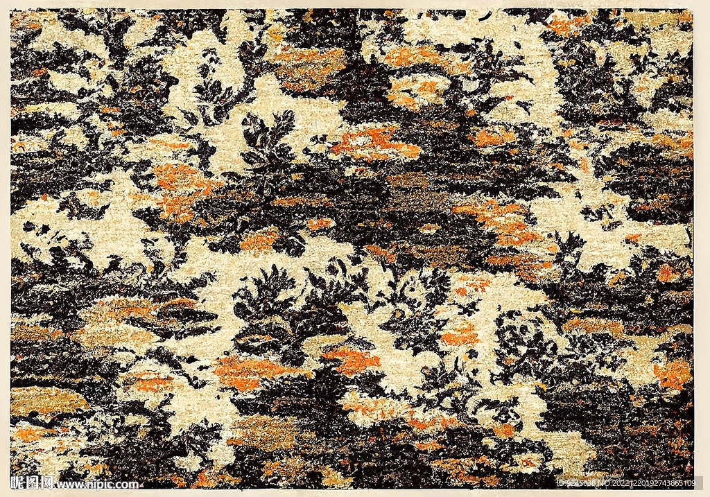 轻奢现代抽象复古花纹地毯地垫