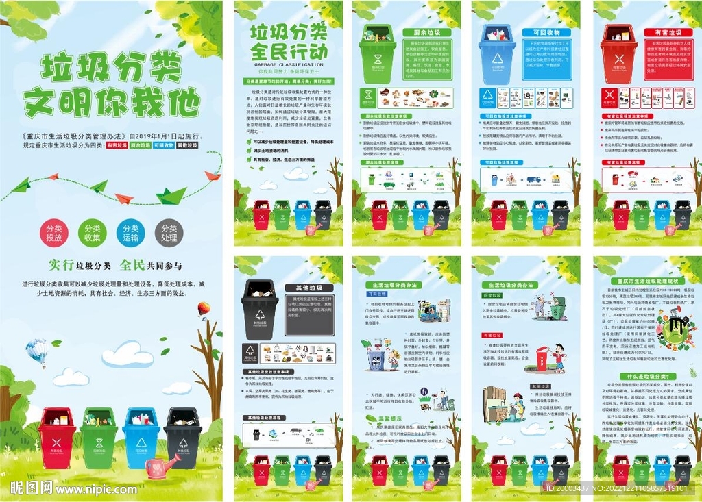 垃圾分类门型展架套图