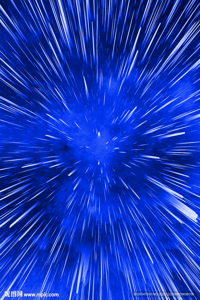 蓝色星空极光海报