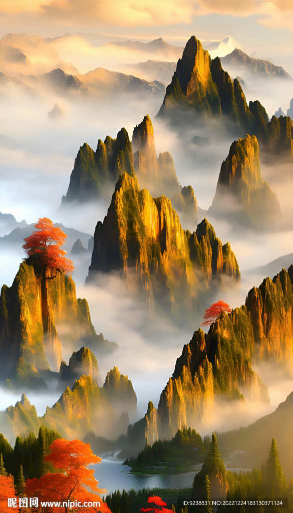 步步高升风水画