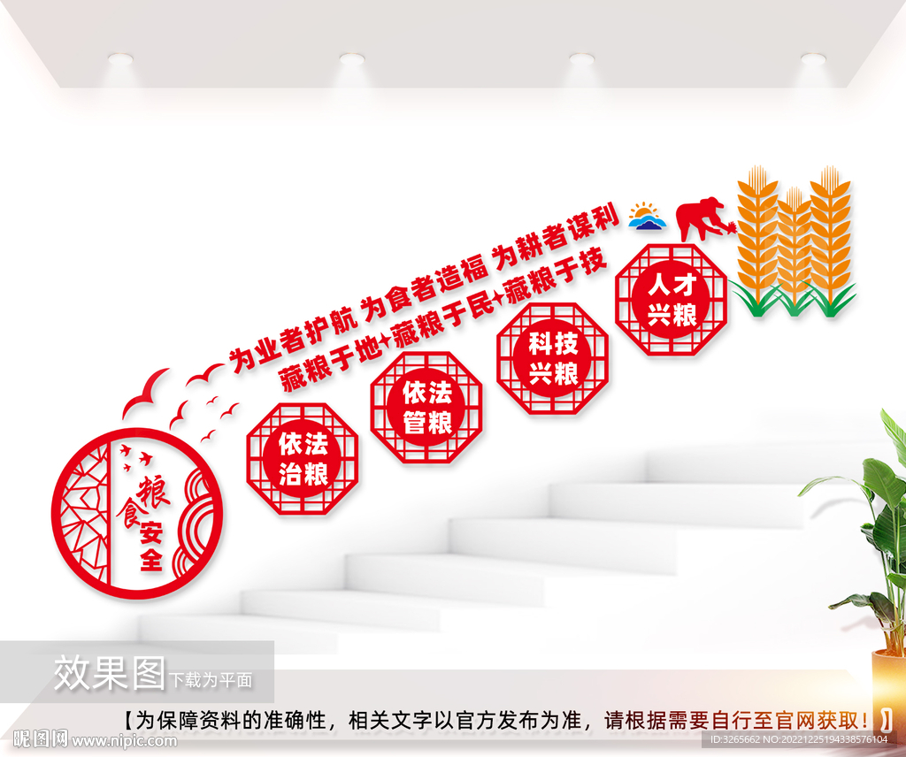 粮食安全楼梯文化墙图片