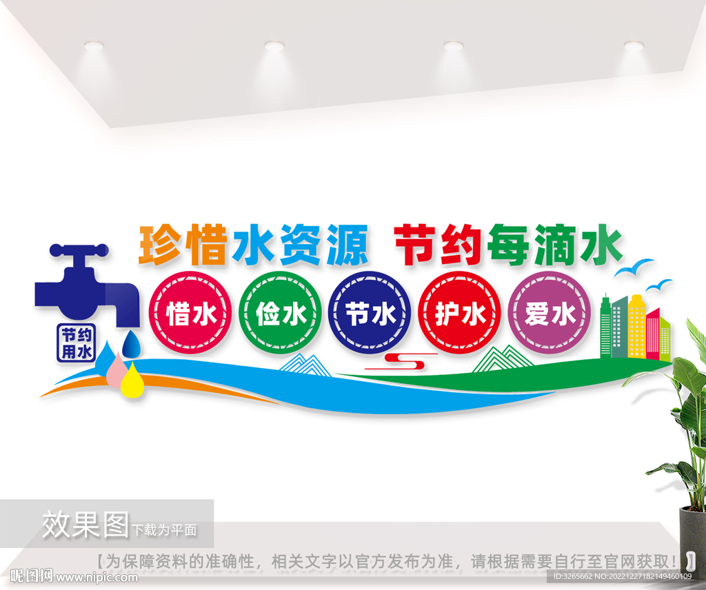 珍惜水资源节约用水文化墙