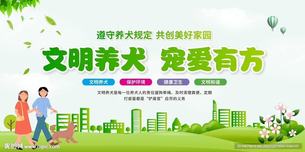 文明养犬展板