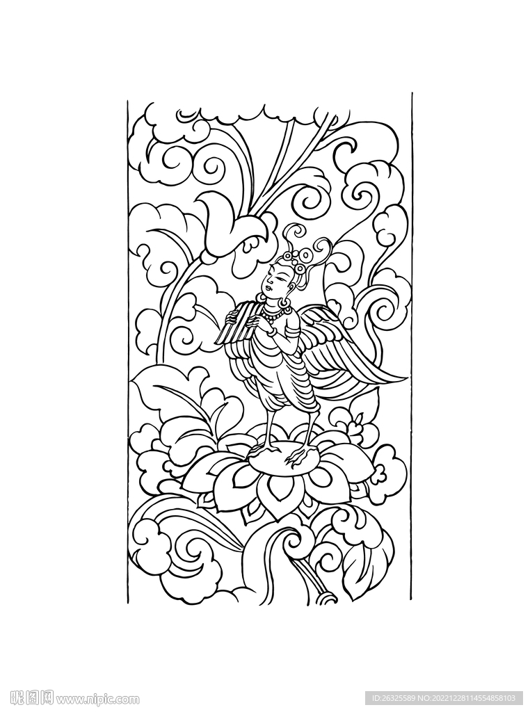 敦煌飞天人物图