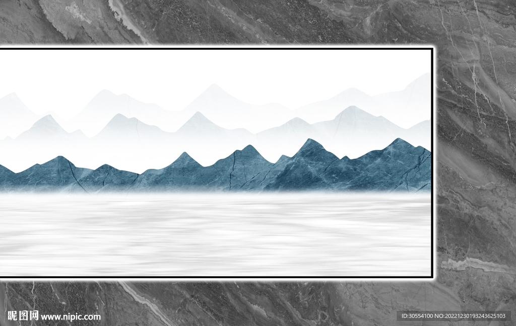 大理石纹理瓷砖北欧立体背景墙图