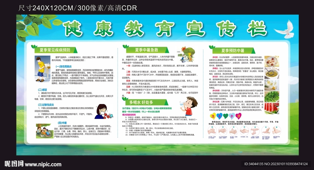 夏季健康教育宣传栏