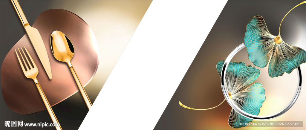 抽象简约羽毛麋鹿餐厅装饰画图片