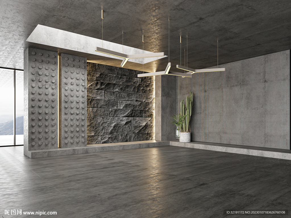 轻奢餐厅场景空景