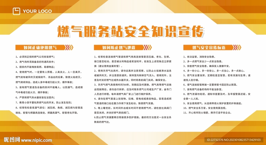 天然气公司展板