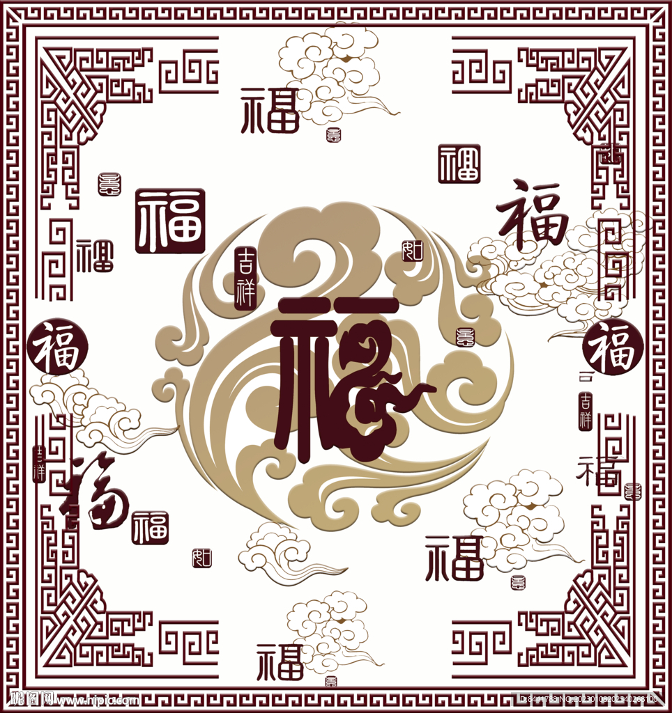 中式软膜天花地毯花纹