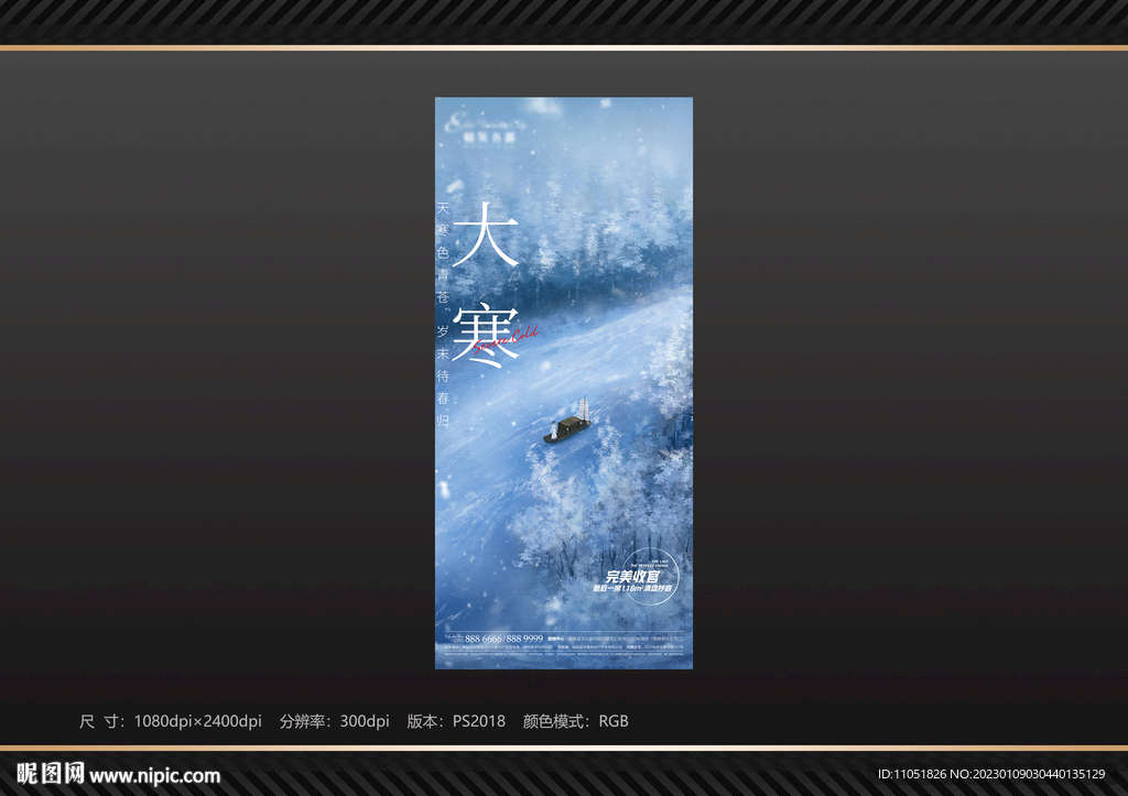 地产 大寒节气海报