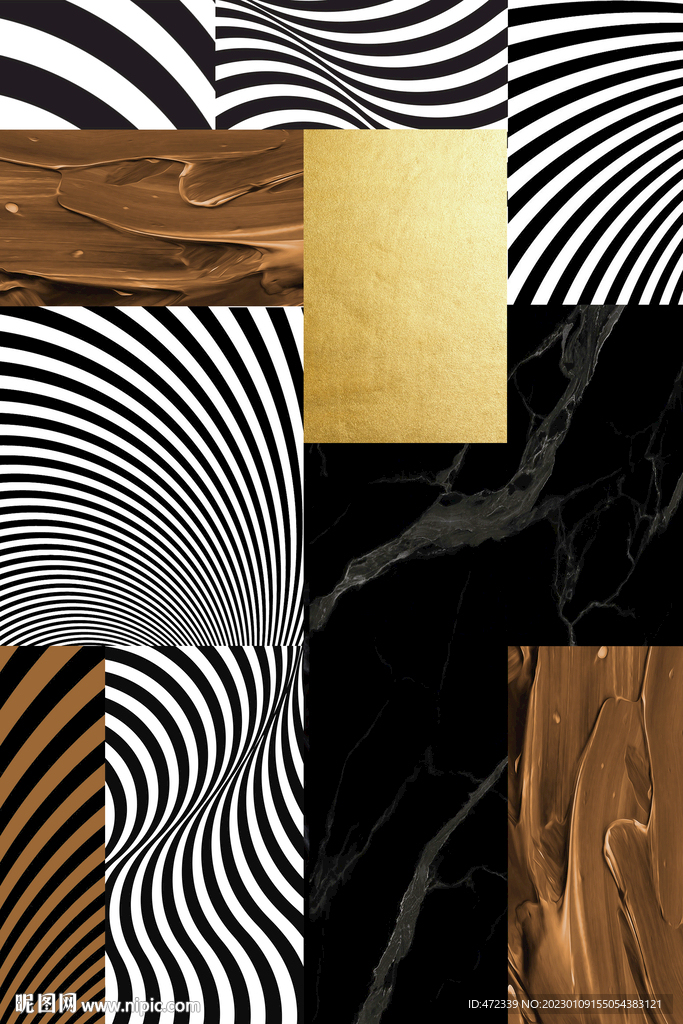 现代抽象几何装饰画