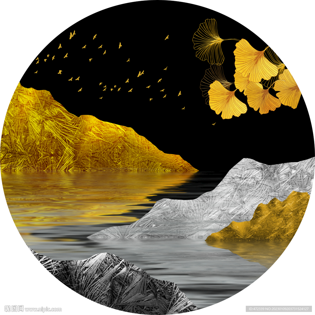 新中式山水装饰画