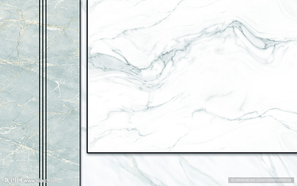 大理石纹理瓷砖北欧立体背景墙图