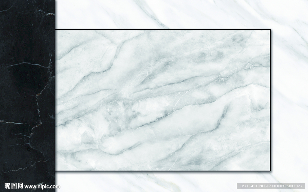 大理石纹理瓷砖北欧立体背景墙图