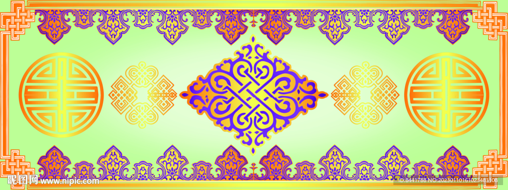 蒙古花纹 软膜天花