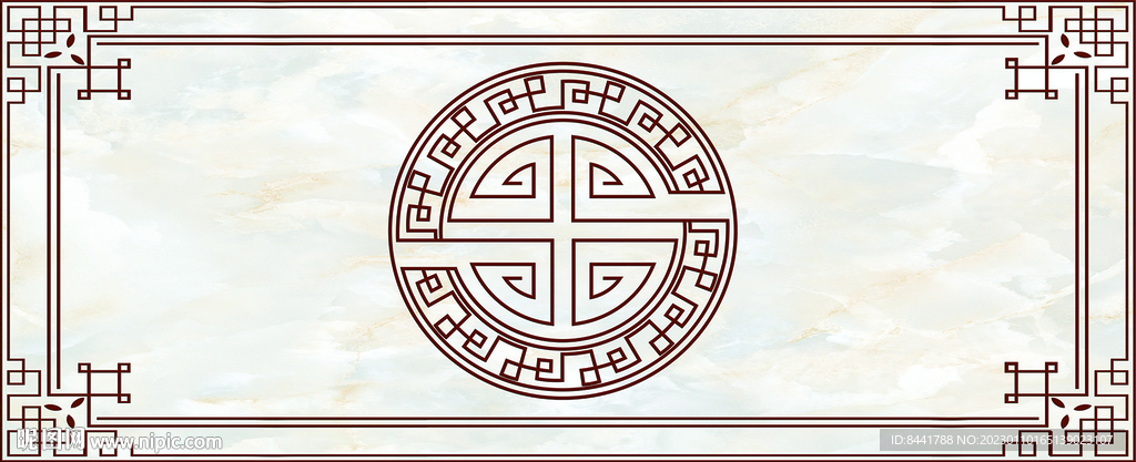 石纹中式边框吊顶