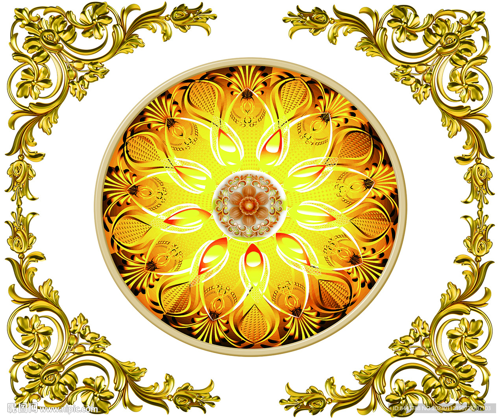 欧式天顶壁画软膜天花