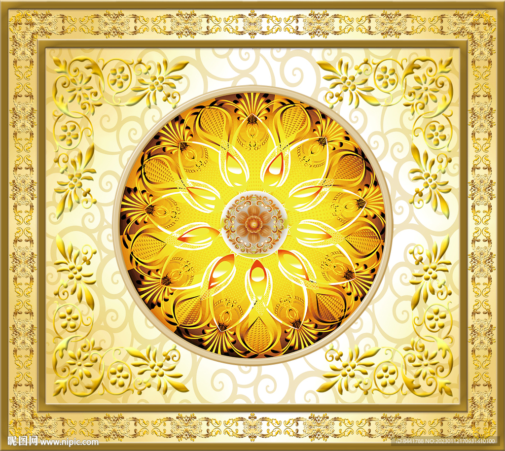 欧式立体软膜天花花纹