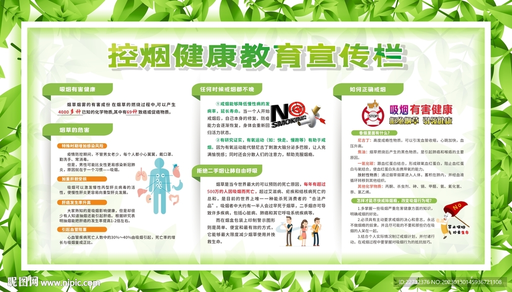 控烟禁烟健康教育宣传栏