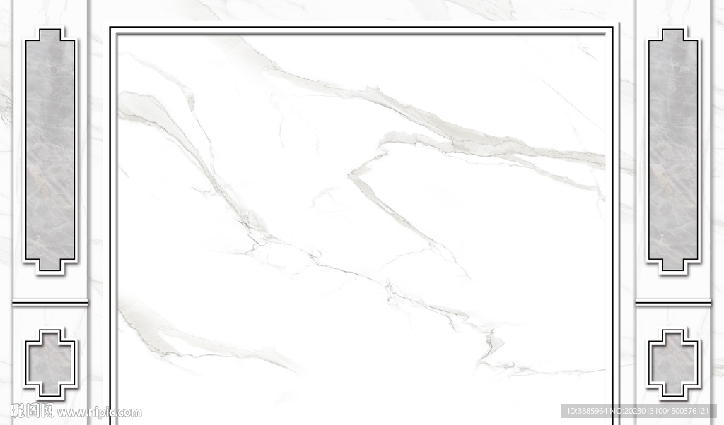  灰白根大理石背景墙 山水画图