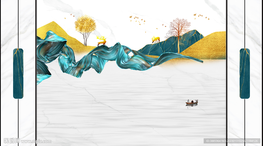 简约护墙板背景墙图片