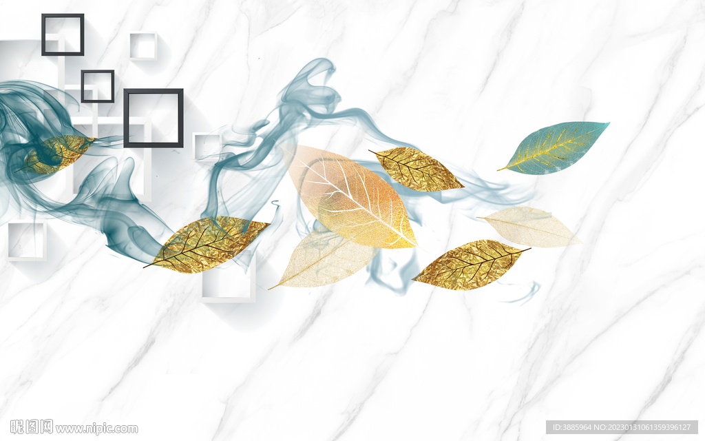 大理石纹理瓷砖北欧立体背景墙图