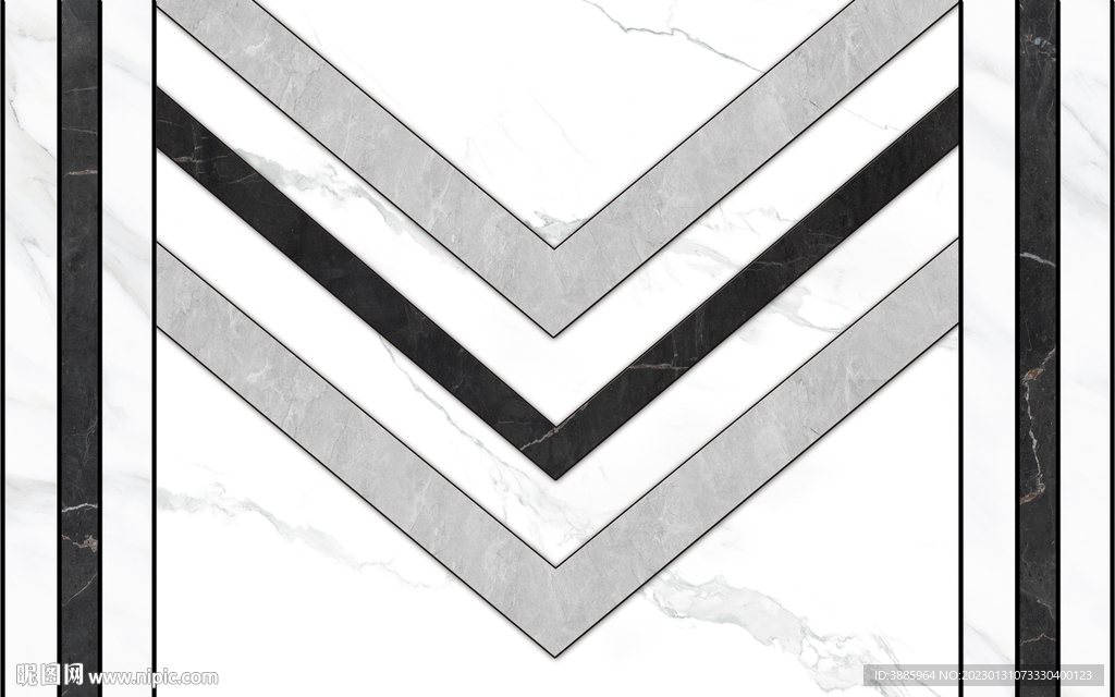 大理石纹理瓷砖北欧立体背景墙图
