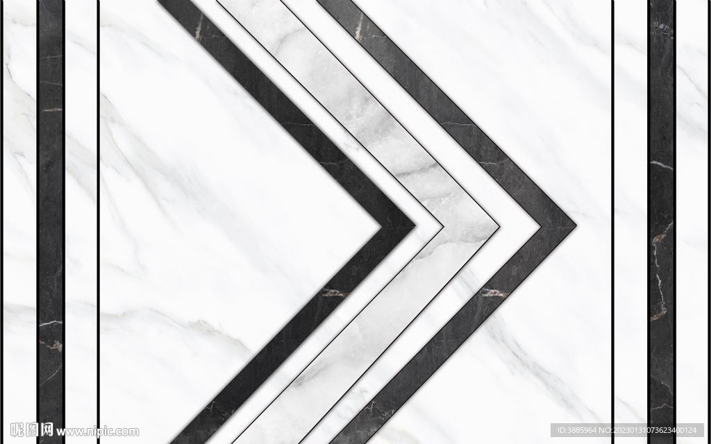 大理石纹理瓷砖北欧立体背景墙图