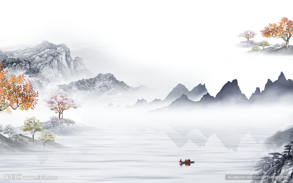 高清 高端新山水画 TIf分层