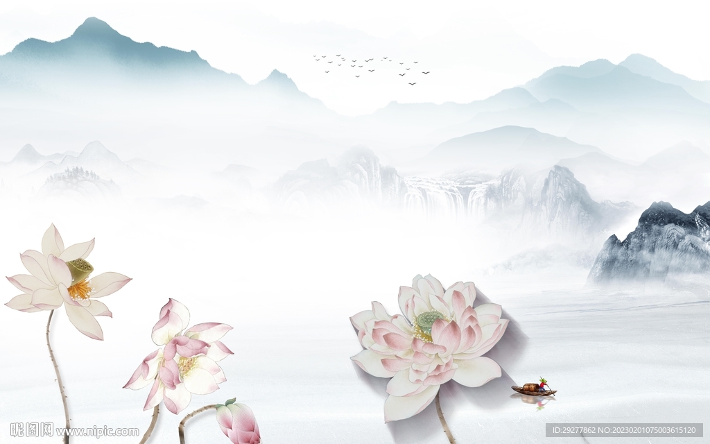 高端 最新款山水画 TiF分层