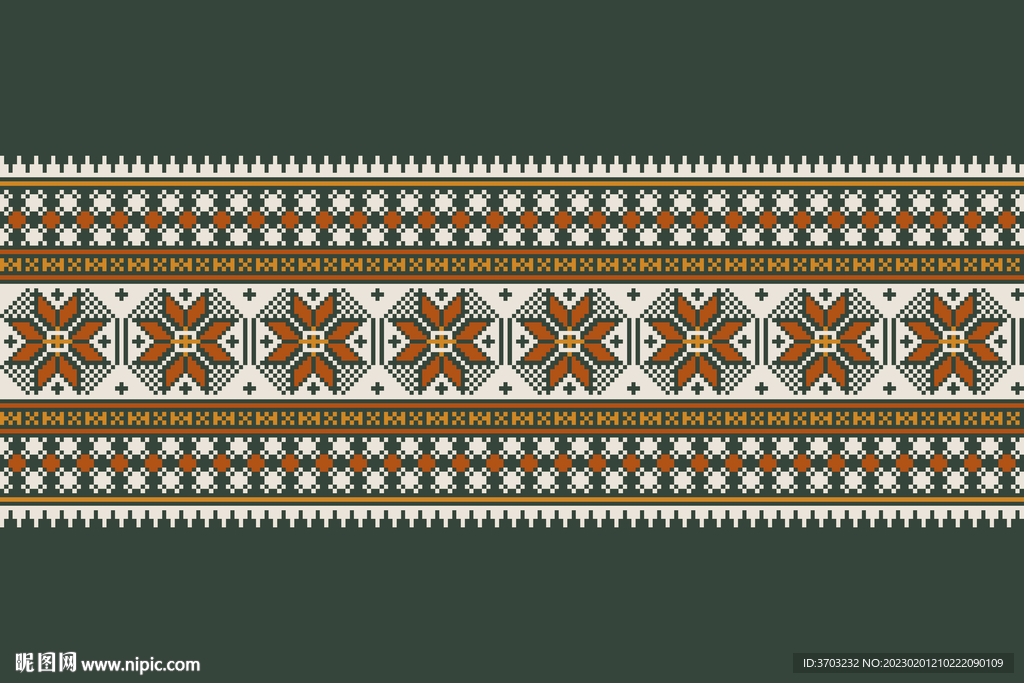 传统风格矢量布料图案