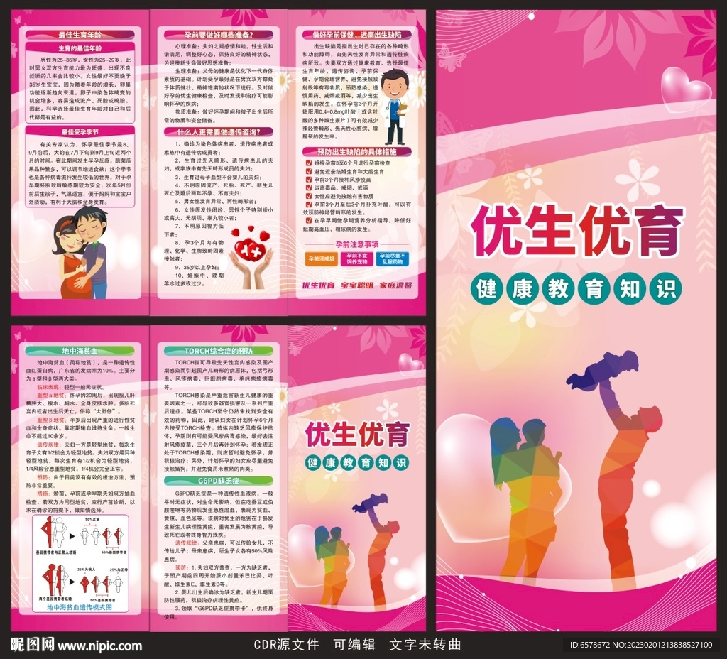 优生优育三折页