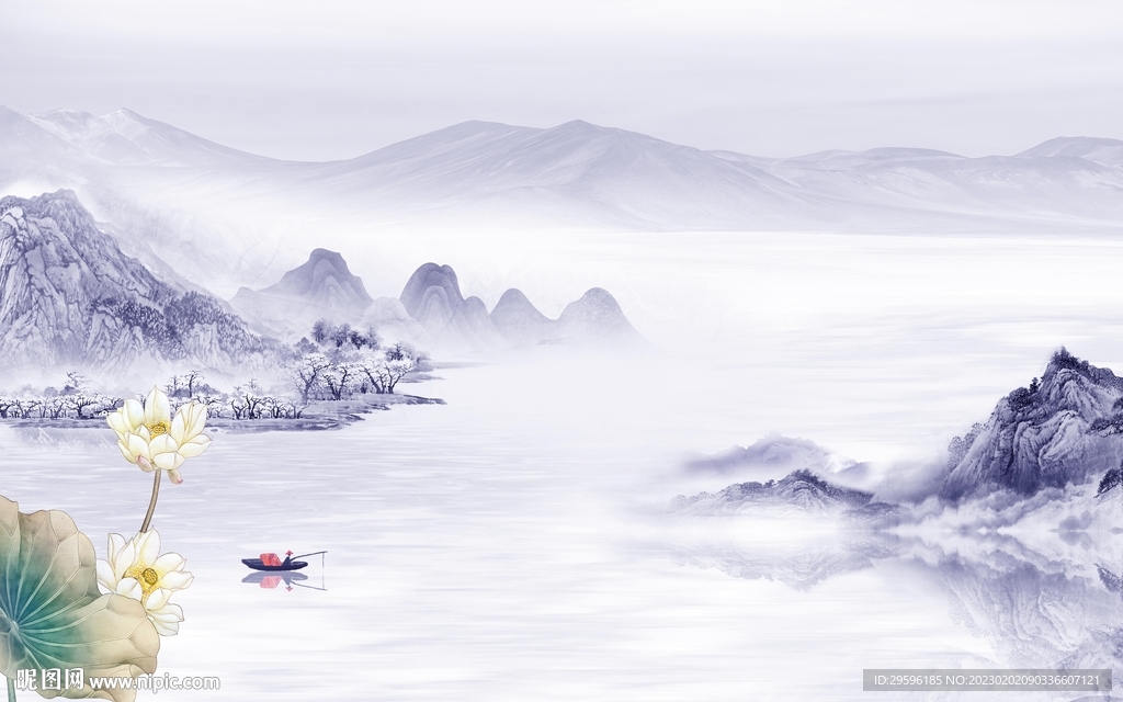 现代 客厅最新山水 TIF分层