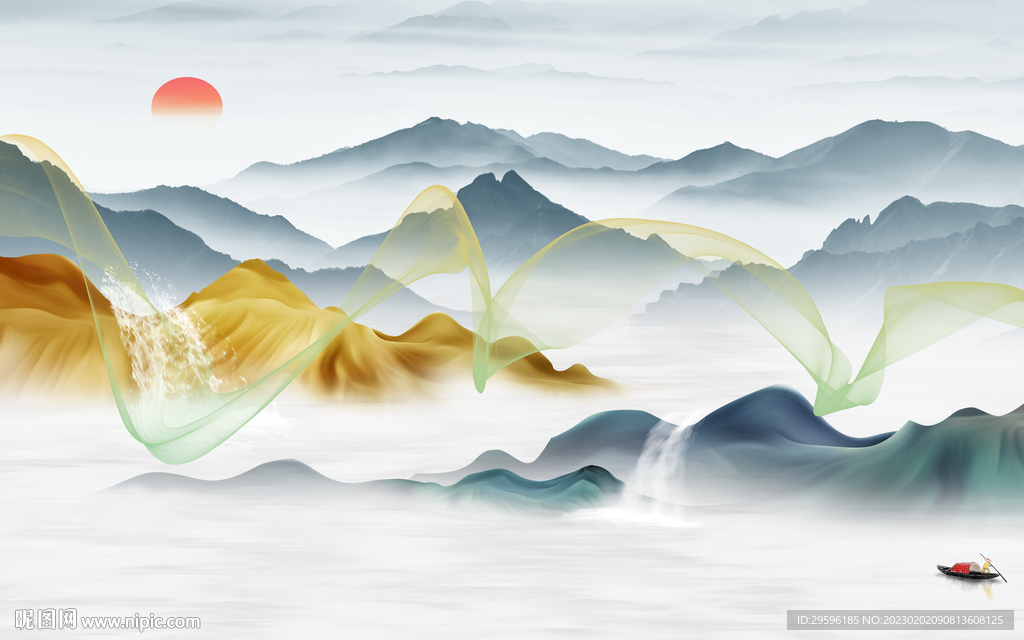 电视 客厅最新山水 TIF分层