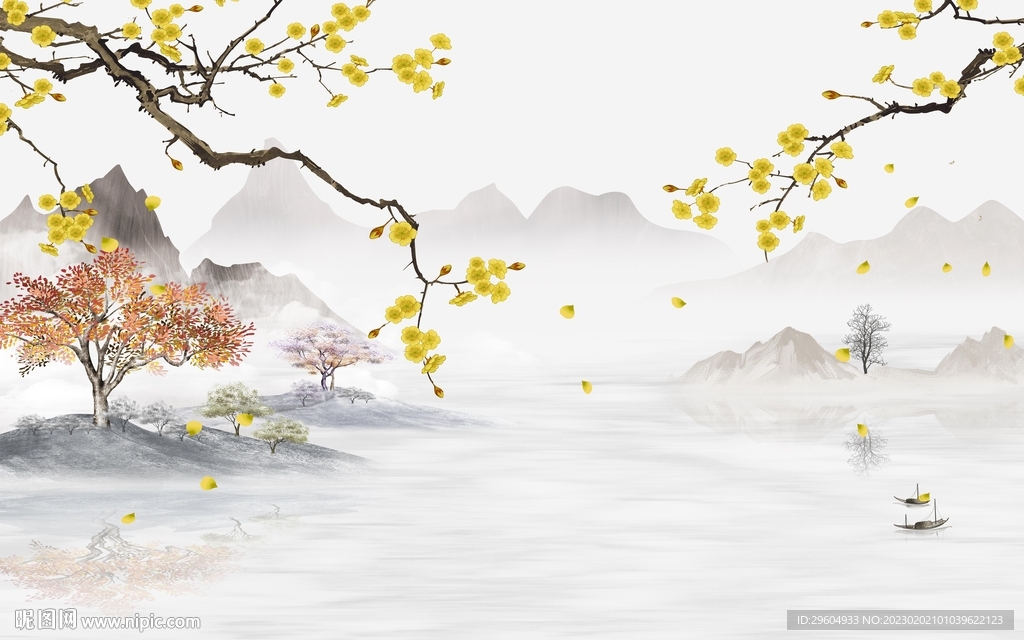 最新 意境人气山水 TIf分层